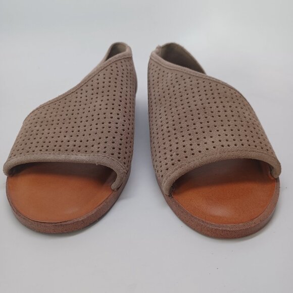 Sole Society Flats Colvan Perforated Suede D'Orsay Style Slip On Womens 7.5 NEW - Picture 4 of 13